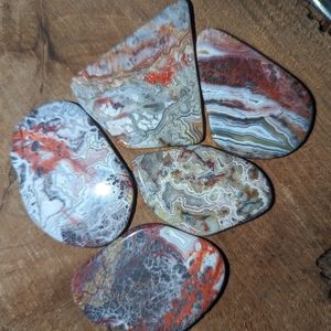 Lot of 5 Crazy Lace Agate's